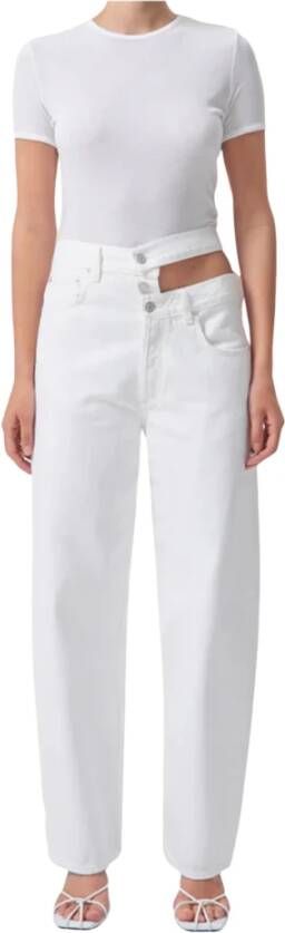Agolde Flared Jeans White Dames