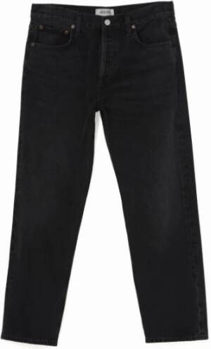 Agolde Hoge taille zwarte denim jeans Kleur: Vervaagd Zwart Black Dames