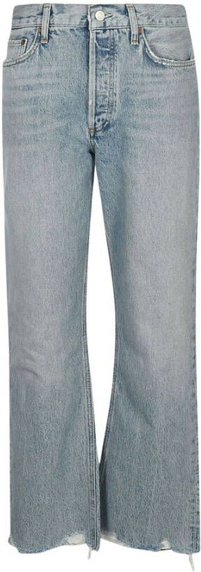 Agolde Blauwe relaxed boot jeans Blue Dames