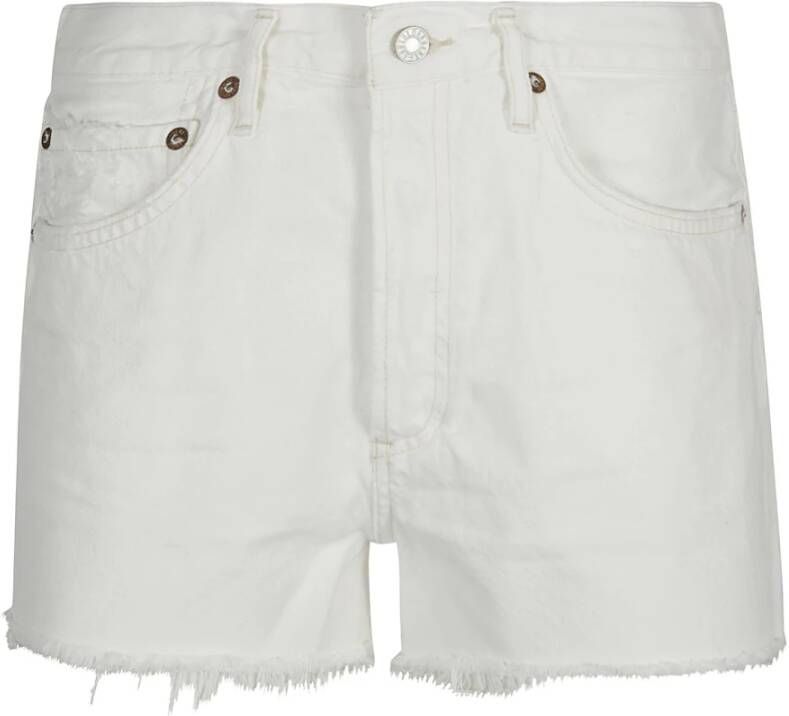 Agolde Denim Shorts White Dames