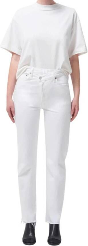 Agolde Straight Jeans White Dames
