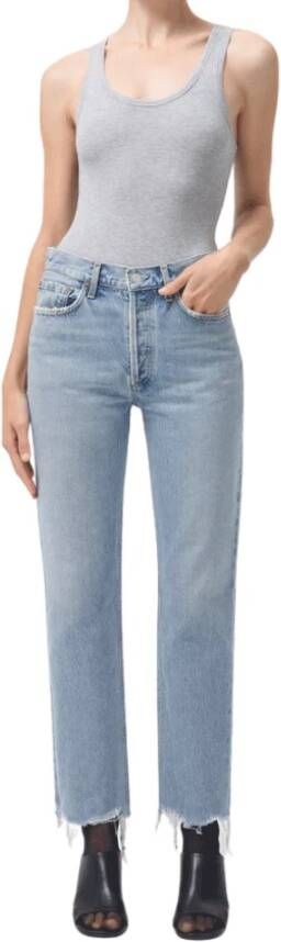 Agolde Straight Jeans Blauw Dames