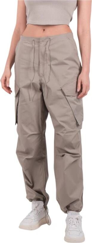 Agolde Wide Trousers Beige Dames