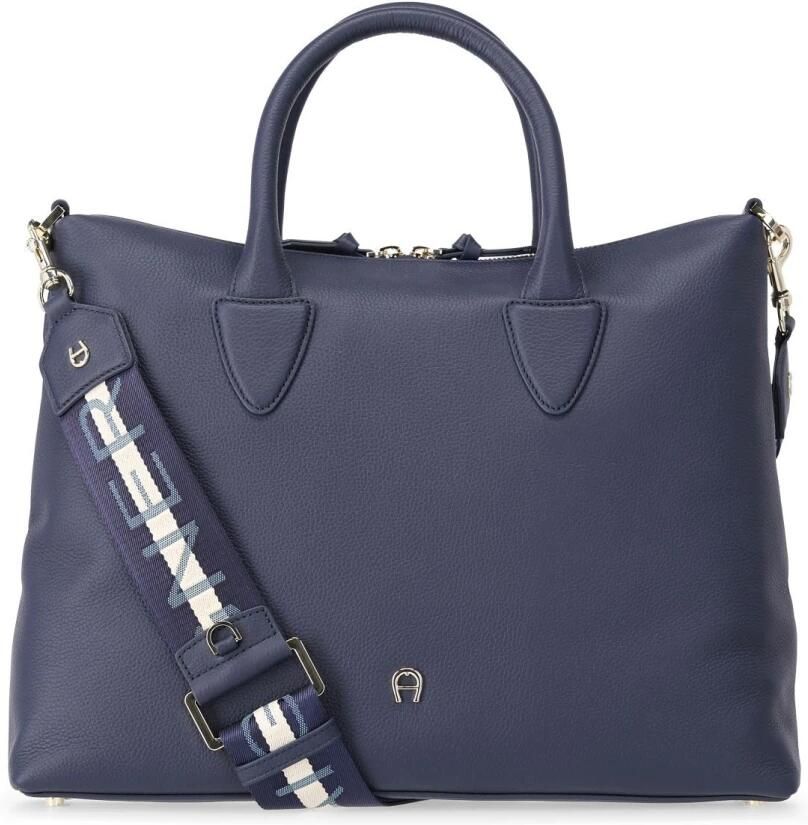 Aigner Elegante leren handtas met gouden details Blue Dames - Foto 3