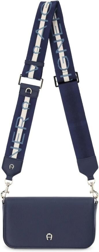 Aigner Elegante leren schoudertas met magneetsluiting Blue Dames