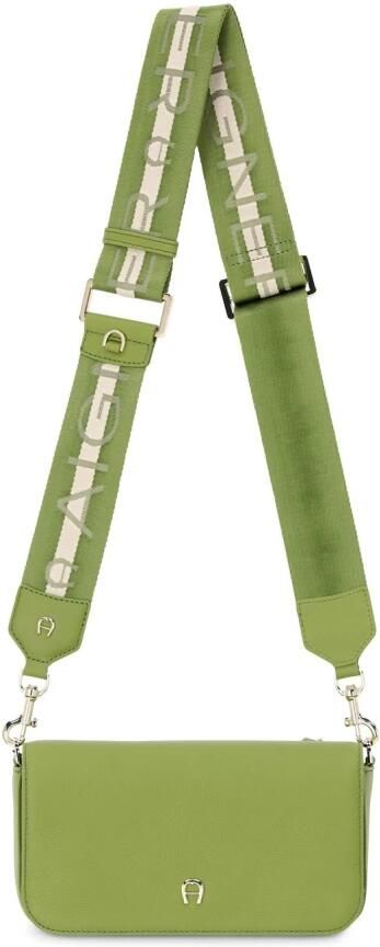 Aigner Elegante leren schoudertas met magneetsluiting Green Dames
