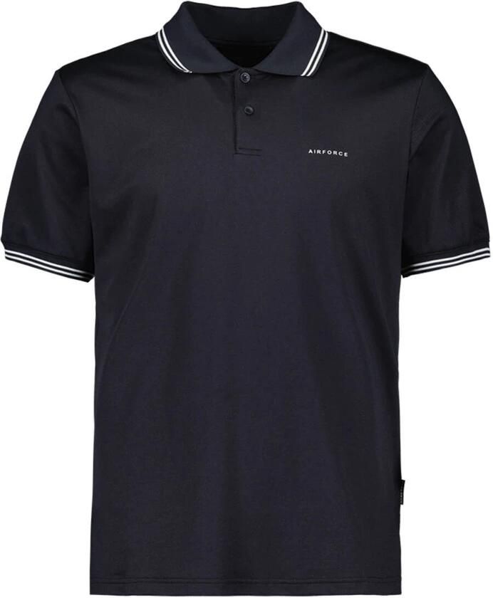 Airforce Polo met Dubbele Streep Blue Heren