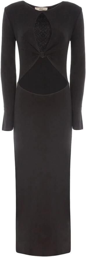 Akep Abiti Vskd03025 Zwarte Jurk Black Dames