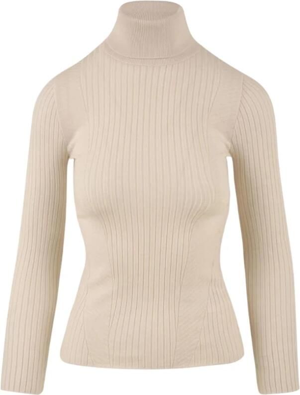Akep Geribbelde Coltrui Beige Dames