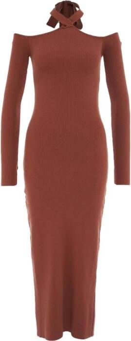 Akep Bruine Jurk voor Dames Aw23 Collectie Bruin Dames