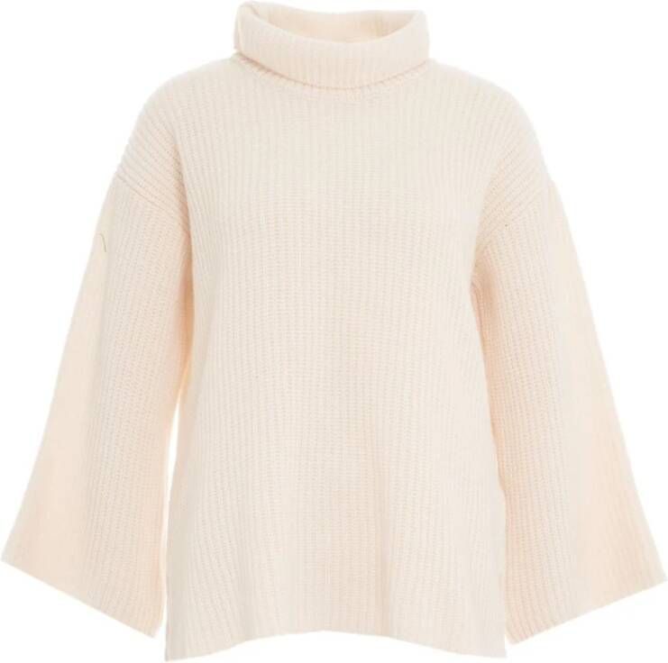 Akep Turtlenecks Knitwear White Beige Dames