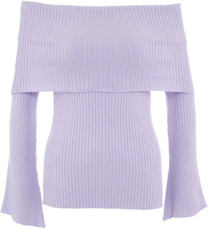Akep Paarse Gebreide Kleding voor Dames Aw23 Purple Dames