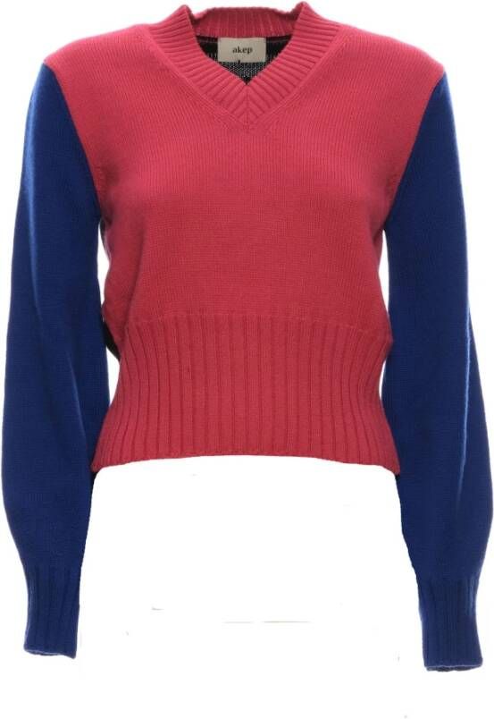 Akep V-neck Knitwear Meerkleurig Dames