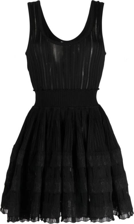 Alaïa Vloeibare Skaterjurk Black Dames
