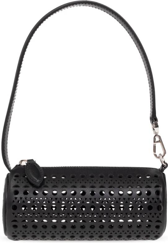 Alaïa Zwarte Mini Tube Vienne-patroon Leren Tas Black Dames