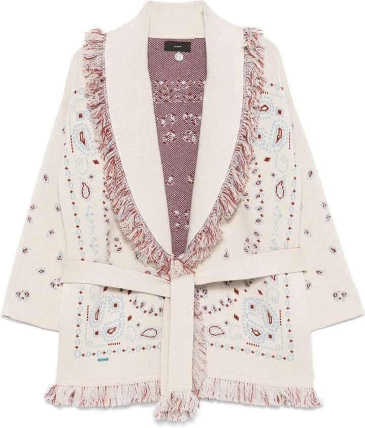 Alanui Beige Fringed Sweater met Riem Beige Dames