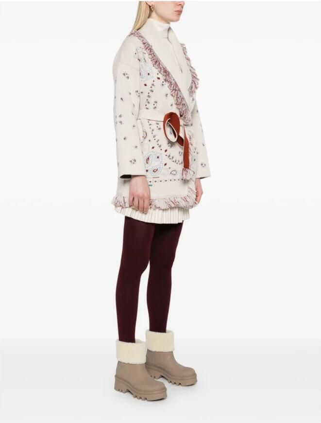 Alanui Beige Fringed Sweater met Riem Beige Dames - Foto 4