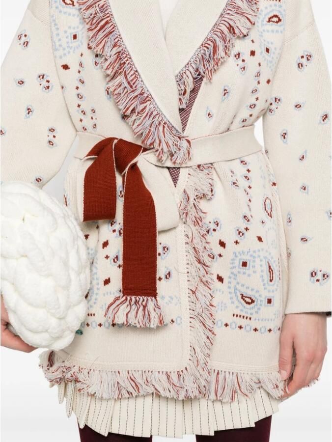 Alanui Beige Fringed Sweater met Riem Beige Dames - Foto 2
