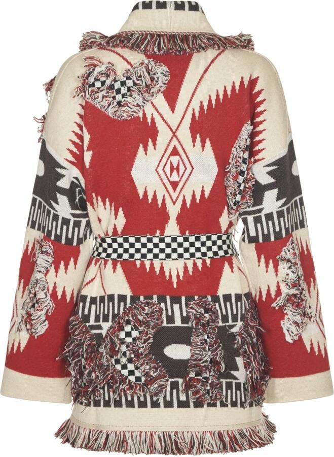 Alanui Racing Icon Cardigan Fire Multicolor Dames