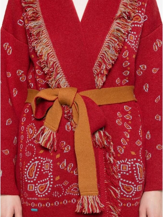 Alanui Robijnrode Fringed Sweater met Riem Red Dames - Foto 2