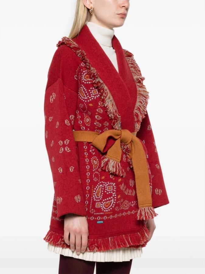Alanui Robijnrode Fringed Sweater met Riem Red Dames - Foto 4