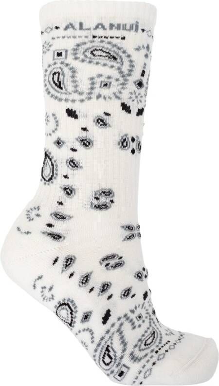 Alanui Paisley socks White Dames