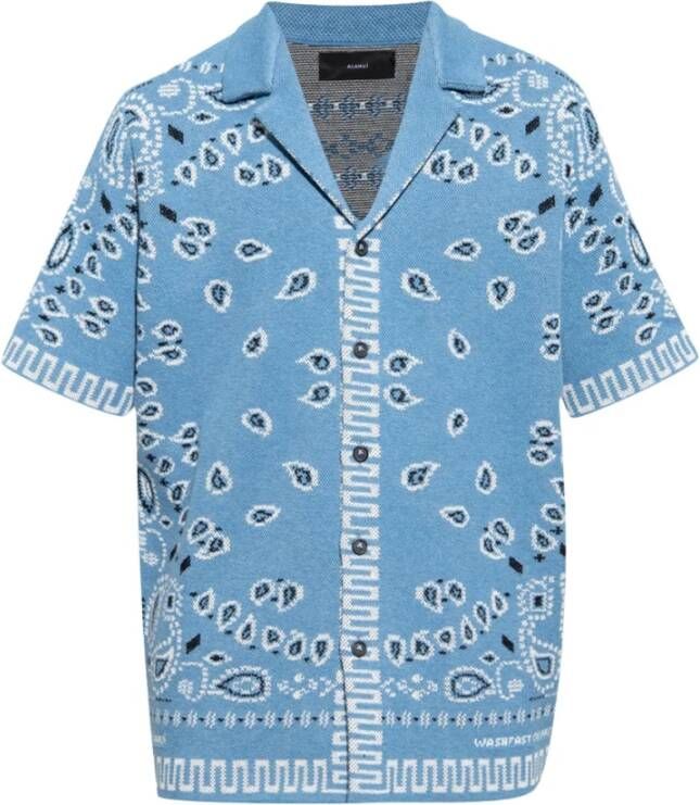 Alanui Shirt with paisley motif Blauw Heren