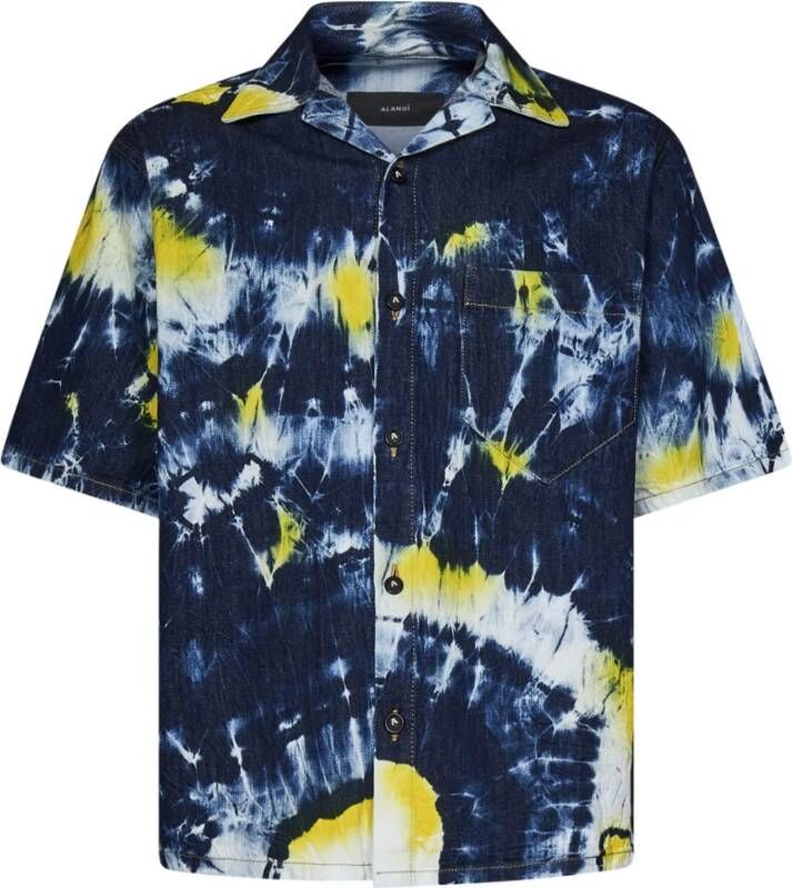 Alanui Overhemd met abstracte print Blauw