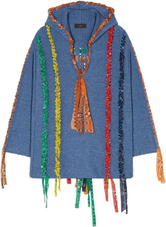 Alanui V-neck Knitwear Blauw Heren