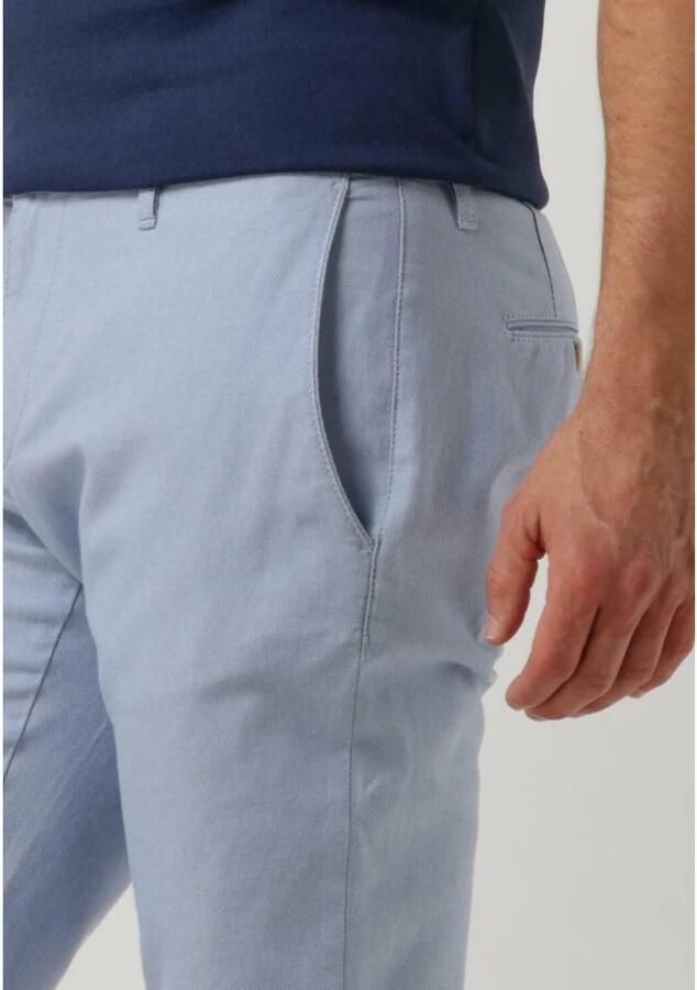 Alberto Lichtblauwe Casual-Chique Herenbroek Blue Heren