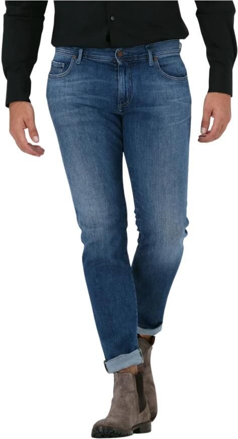 Blauwe Alberto Slim Fit Jeans Slim Organic Denim - Foto 4