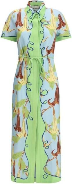 Alemais Bloemenoverhemdjurk met linttaille Multicolor Dames