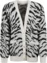 Alessandra Rich Zebra Print Cardigan Sweater Brown Dames - Thumbnail 1