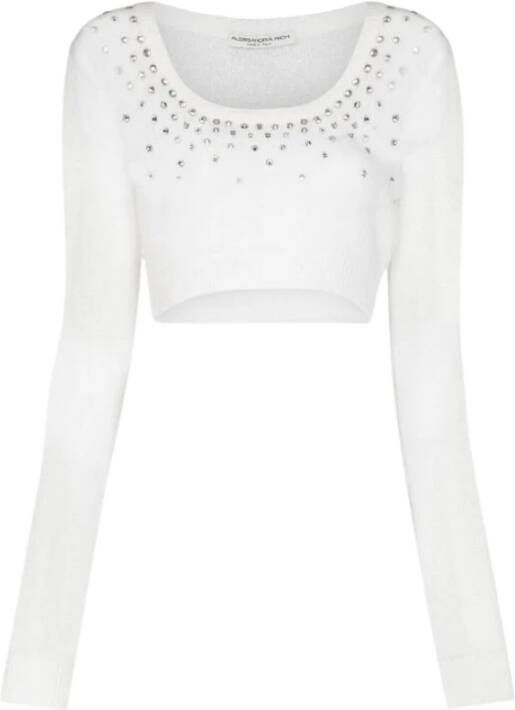 Alessandra Rich Long Sleeve Tops White Dames