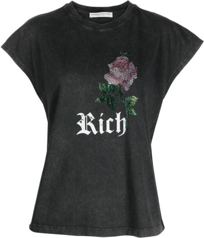 Alessandra Rich T-Shirts Grijs Dames