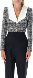 Alessandra Rich Tweed Jackets Zwart Dames