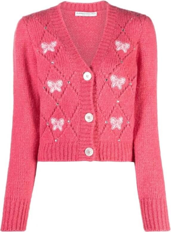 Alessandra Rich Women Clothing Knitwear Fuchsia Ss23 Roze Dames
