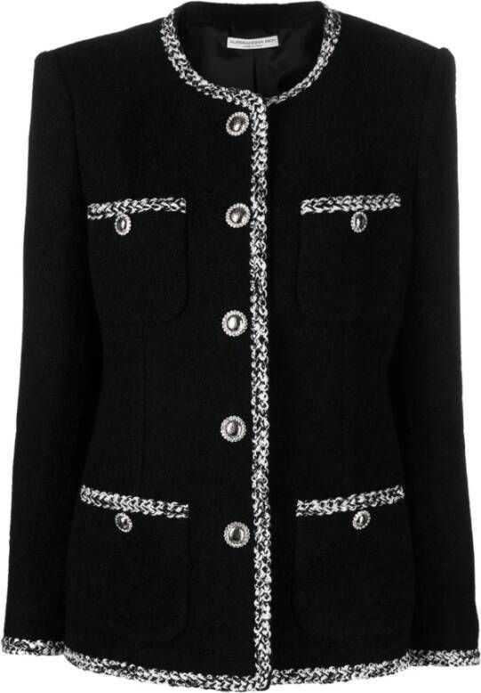 Alessandra Rich Women Clothing Outerwear Black Ss23 Zwart Dames