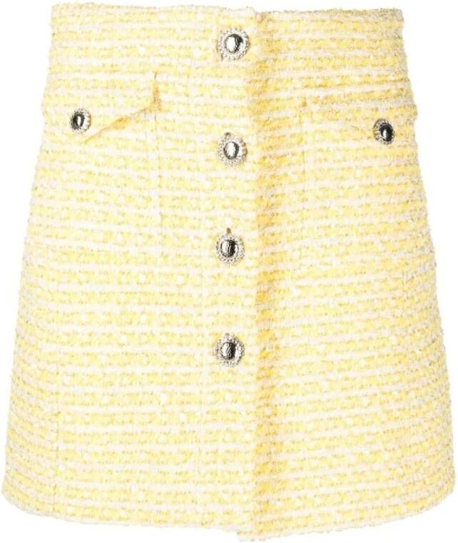 Alessandra Rich Women39 Clothing Skirts Yellow Ss23 Geel Dames