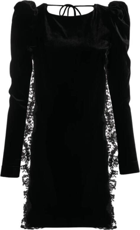 Alessandra Rich Zwarte jurk voor dames Aw23 Zwart Dames