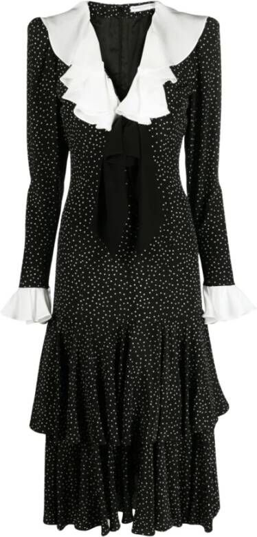 Alessandra Rich Zwarte jurk voor dames Aw23 Zwart Dames