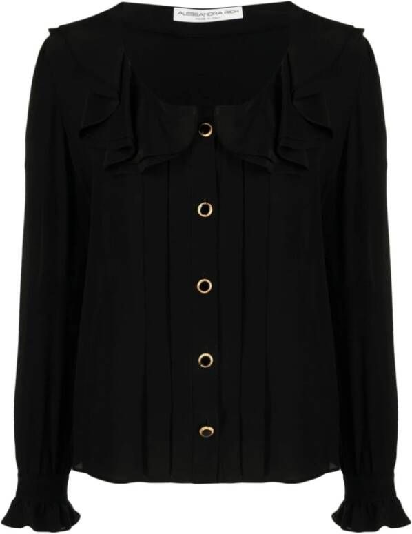 Alessandra Rich Zwarte Sweaters voor Dames Zwart Dames