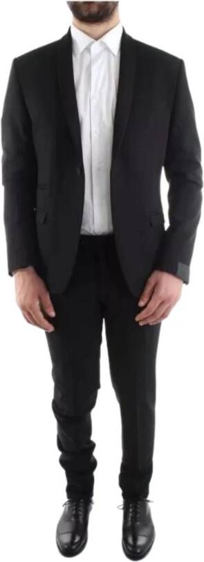 Alessandro Dell'Acqua Single Breasted Suits Zwart Heren