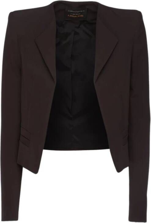 Alessia Santi Gestructureerde Bolero Blazer in Zwart Black Dames