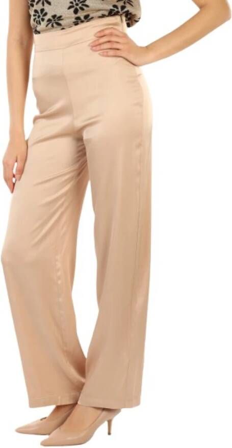 Alessia Santi Straight Trousers Beige Dames