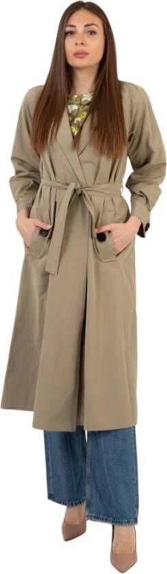 Alessia Santi Trench Coats Grijs Dames