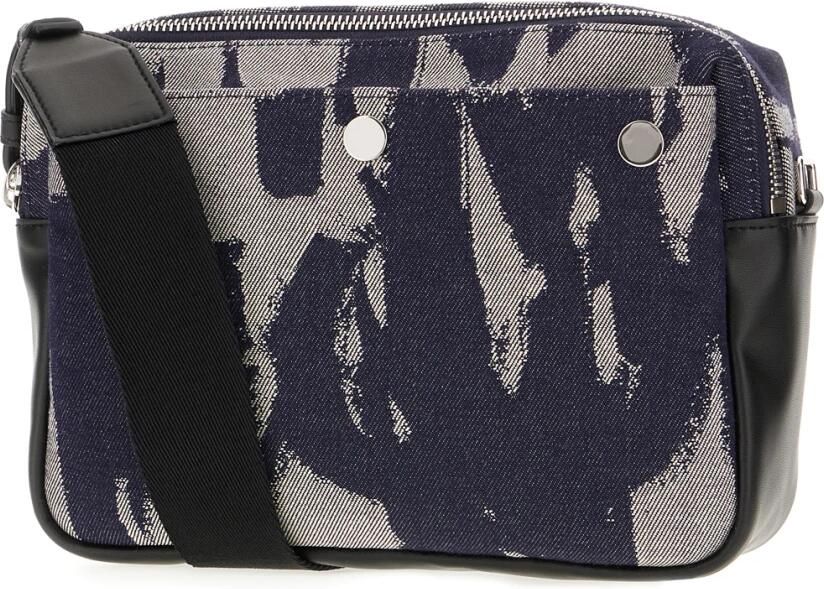 Alexander mcqueen Denim Camera Schoudertas Blauw Multicolor Heren - Foto 3