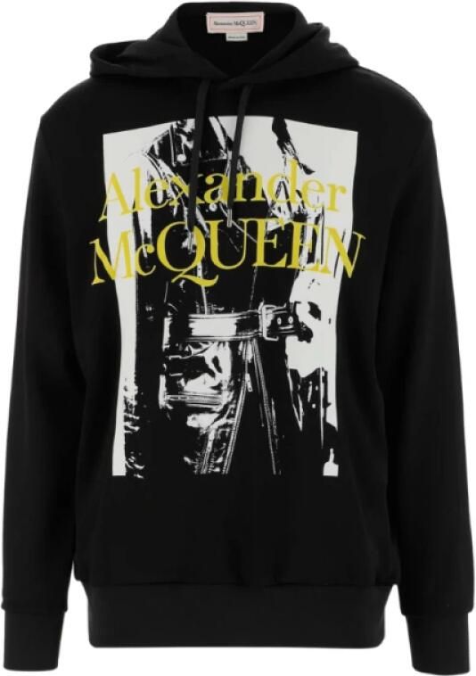 Alexander mcqueen Zwarte Hoodie met Geel Logo Black - Foto 4