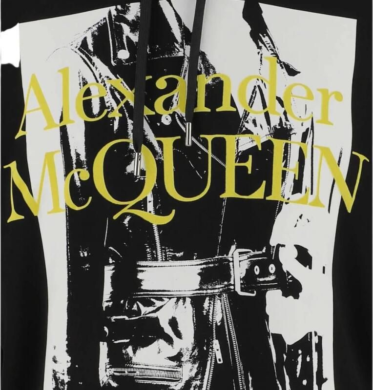 Alexander mcqueen Zwarte Hoodie met Geel Logo Black - Foto 5