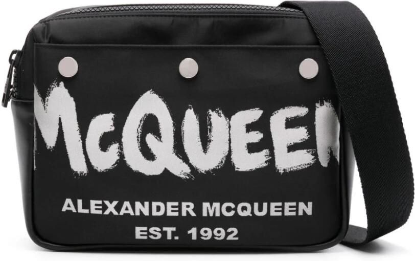 Alexander mcqueen Shoppers Camera Crossbody Polyester Black in zwart